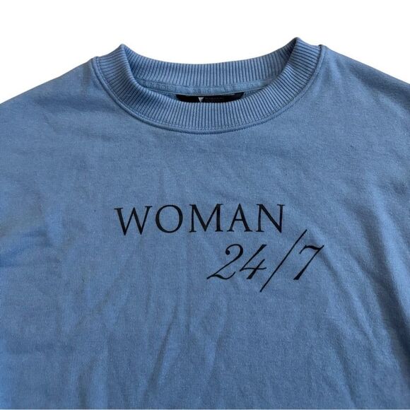 NWOT Victoria's Secret Women 24/7 Stretch Fleece Crewneck Top Size XS -Oversized - Picture 7 of 10